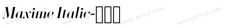 Maxime Italic字体转换